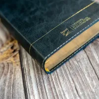 Bible SG21 souple cuir anthracite or