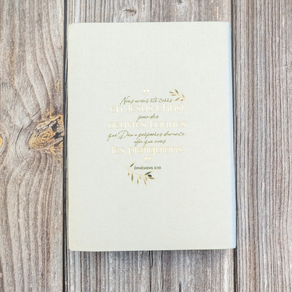 Bible SG21 Journal de bord souple textile bleige