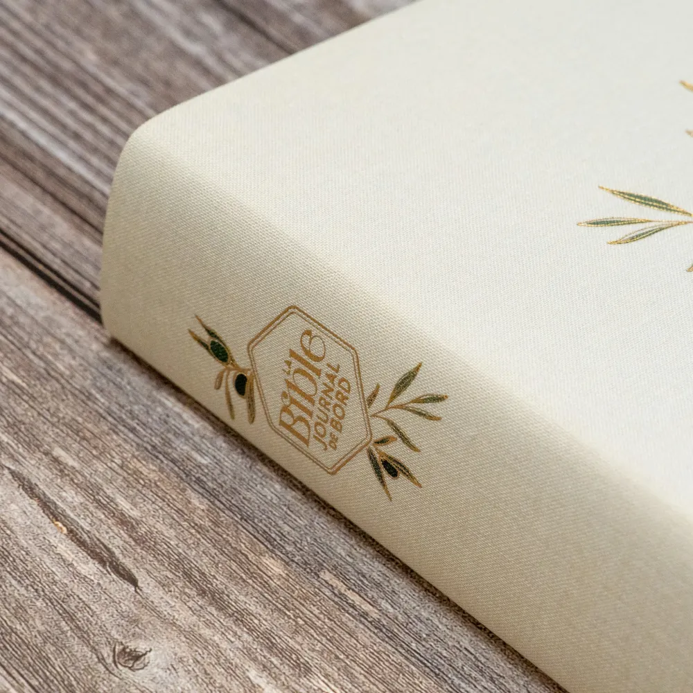 Bible SG21 Journal de bord souple textile bleige