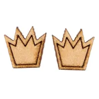 Boucles d'oreilles bois croix/coeur/couronne/colombe