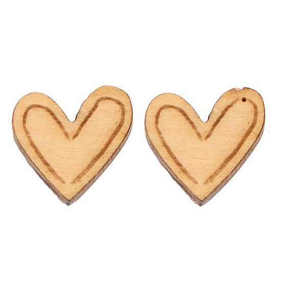 Boucles d'oreilles bois croix/coeur/couronne/colombe