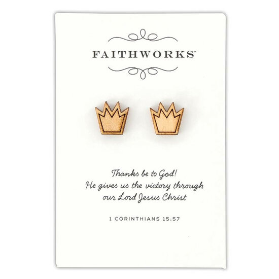 Boucles d'oreilles bois croix/coeur/couronne/colombe