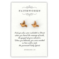 Boucles d'oreilles bois croix/coeur/couronne/colombe