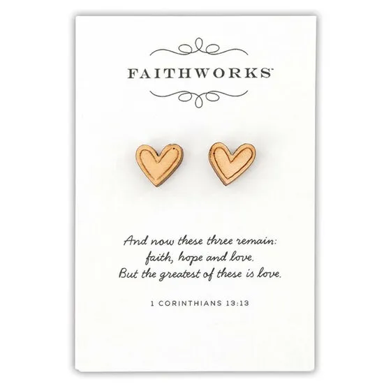 Boucles d'oreilles bois croix/coeur/couronne/colombe