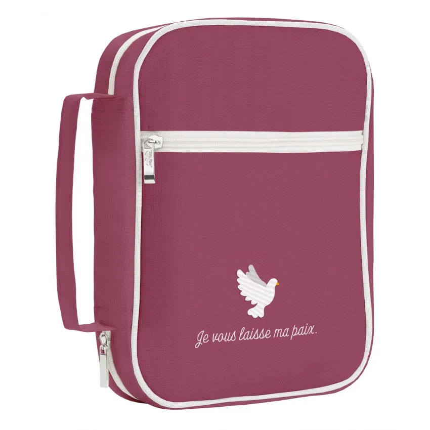 Housse S toile grenat - Je vous laisse ma paix