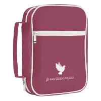 Housse S toile grenat - Je vous laisse ma paix