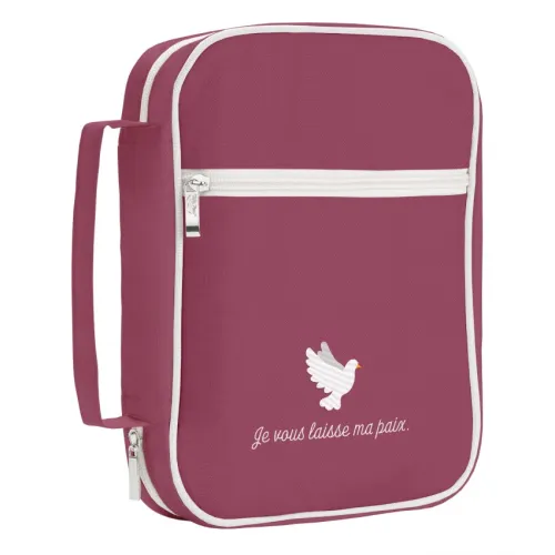 Housse S toile grenat - Je vous laisse ma paix