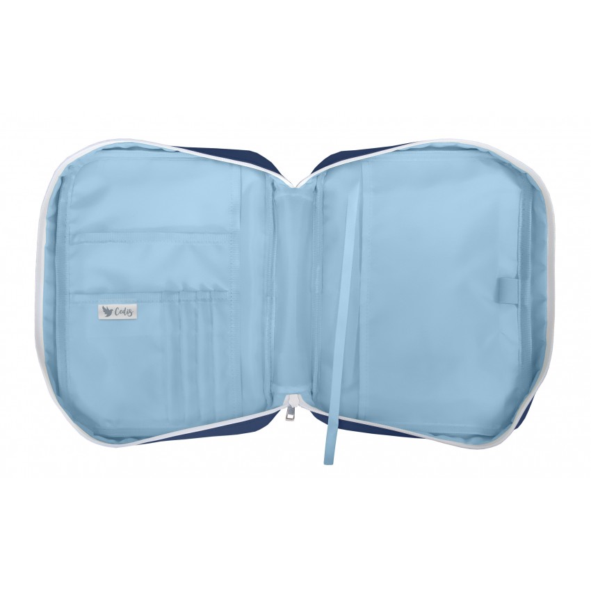 Housse M Toile bleue "Jésus est le chemin"