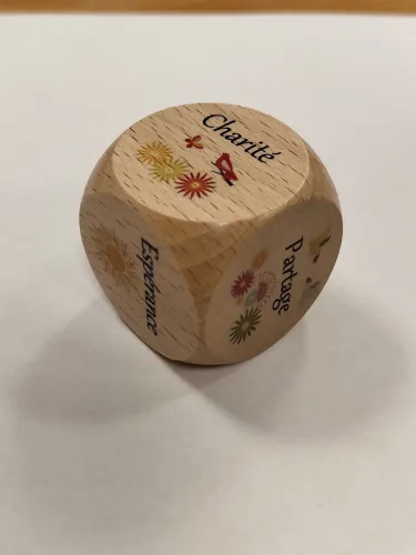 Dé 4 x4 cm Fruit de l'Esprit
