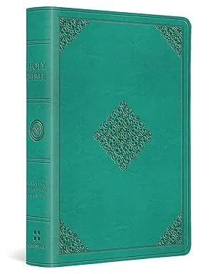 ESV Holy Bible LP compact teal ornament