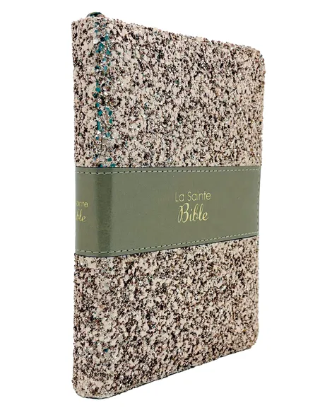 Bible Segond 1910 pailletée bronze or zip - Paroles de Jésus en rouge