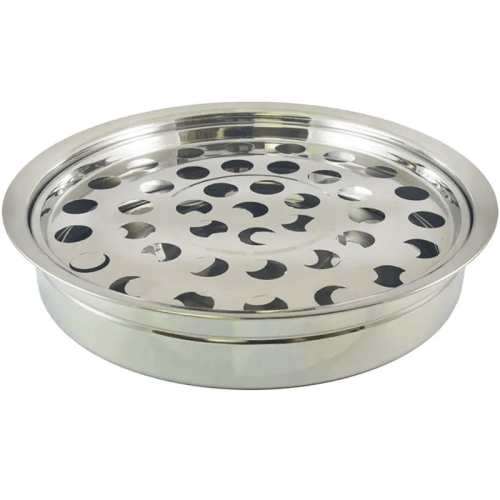 Plateau sainte cène inox 40 verres argent