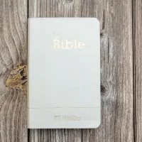 Bible SG21 souple textile blanc or onglets