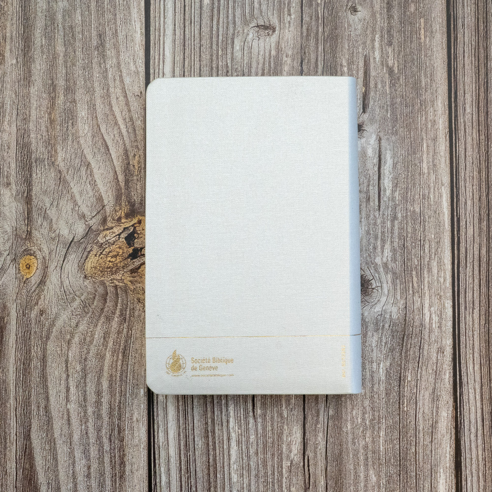 Bible SG21 souple textile blanc or onglets