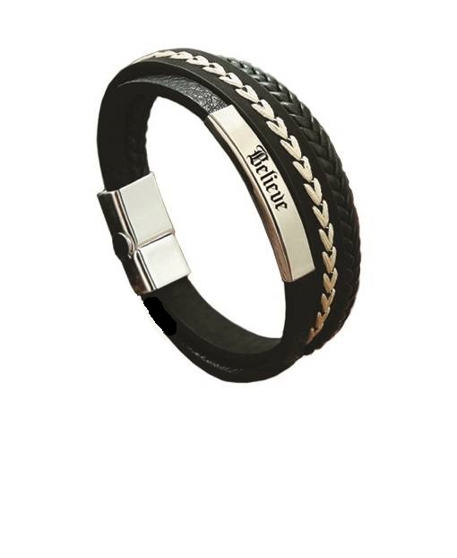 Bracelet faux cuir Believe