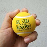 Balle de tennis rebondissante Be still & Know - Psalm 46:10