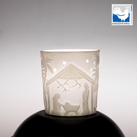 Photophore mini porcelaine crèche