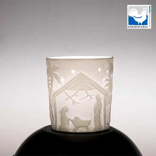 Photophore mini porcelaine crèche