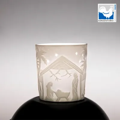 Photophore mini porcelaine crèche