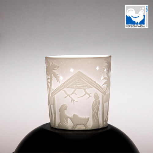 Photophore mini porcelaine crèche