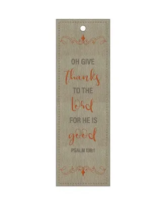 Marque-page cuir Give thanks... - Psalm 136:1