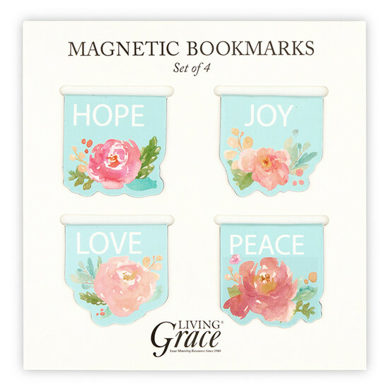 Marques-page magnétiques Hope, Joy, Love, Peace (4)