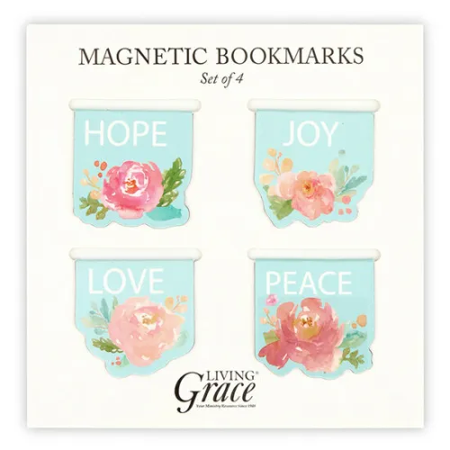 Marques-page magnétiques Hope, Joy, Love, Peace (4)