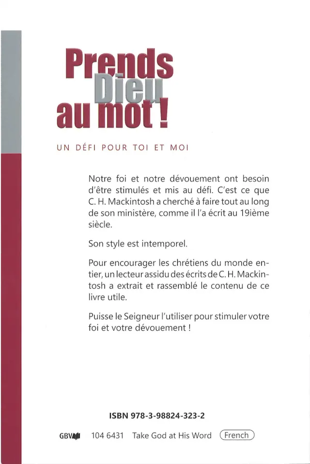 Prends Dieu au mot ! - Un défi pour toi et moi