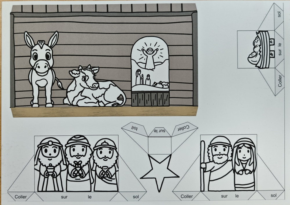 Bricolage - crèche de Noël