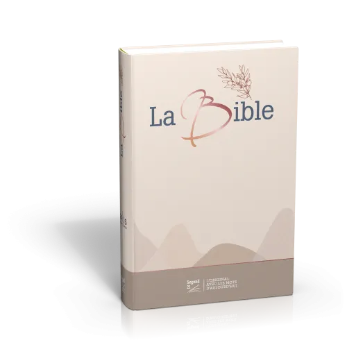 Bible SG21 gros caractères rigide toile matelassée beige