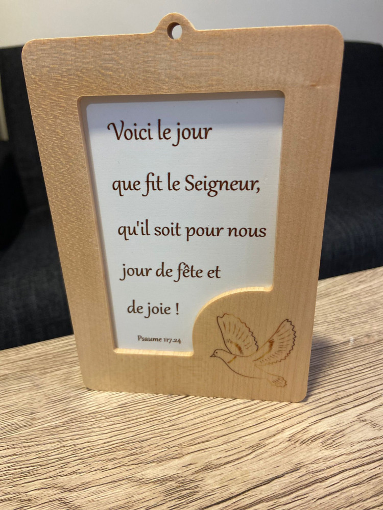 Cadre rectangle "communion" "Voici le jour que..."