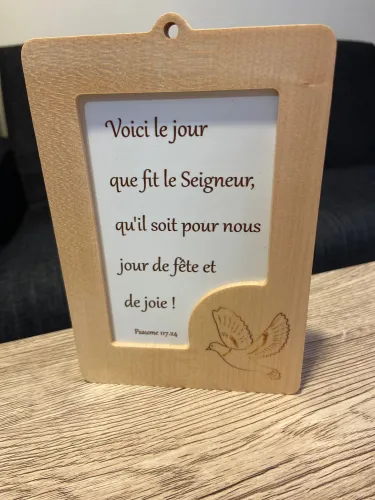 Cadre rectangle "communion" "Voici le jour que..."