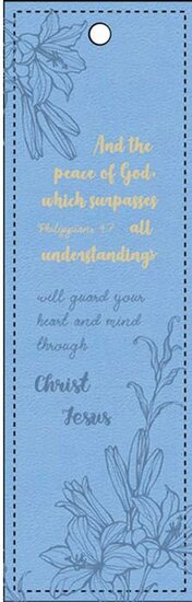 Marque-page cuir The peace of God - Php. 4:7