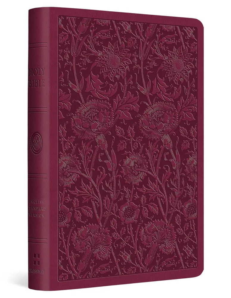 ESV value compact Bible trutone raspberry floral