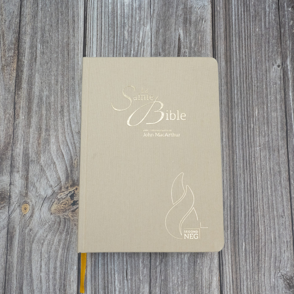 Bible NEG MacArthur souple textile beige