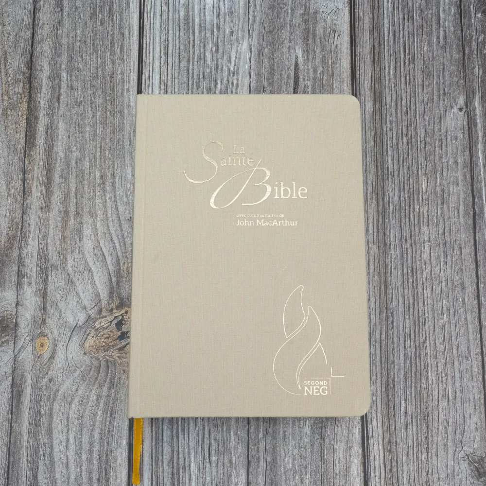 Bible NEG MacArthur souple textile beige