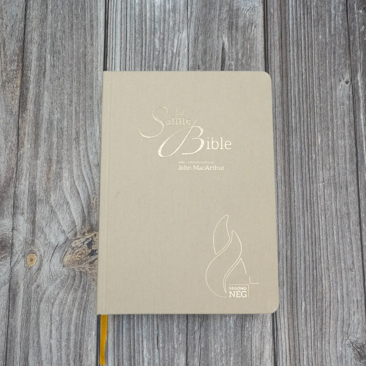 Bible NEG MacArthur souple textile beige