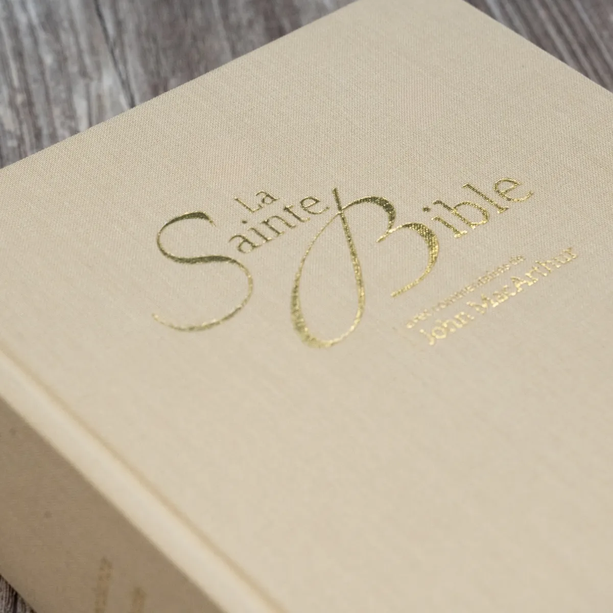 Bible NEG MacArthur souple textile beige