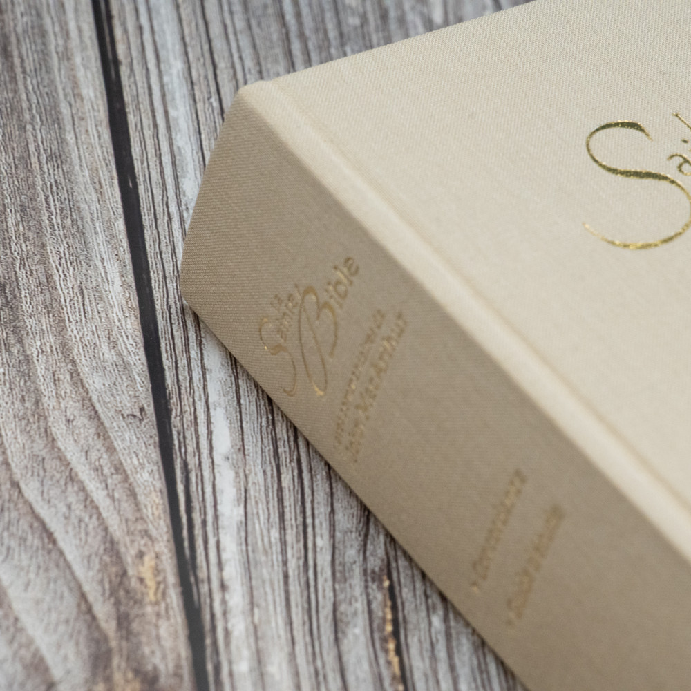 Bible NEG MacArthur souple textile beige