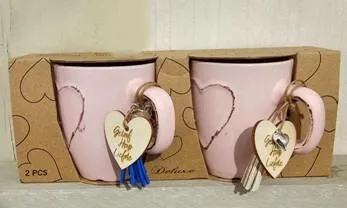 Mug set coffee - Faith Hope Love (2) rose