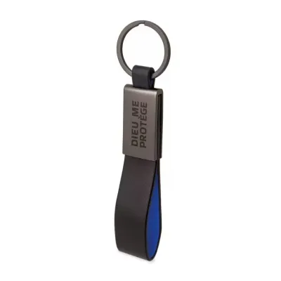 Porte-clés bleu - Dieu me protège
