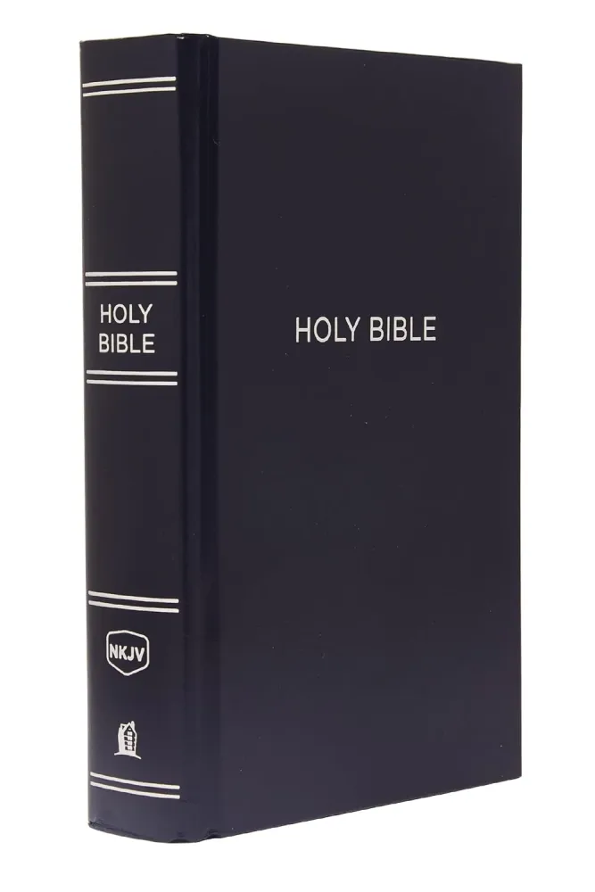 NKJV pew Bible LP navy hardcover