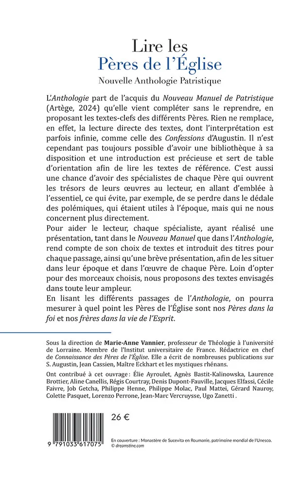Lire les Pères de l’Eglise - Nouvelle anthologie patristique