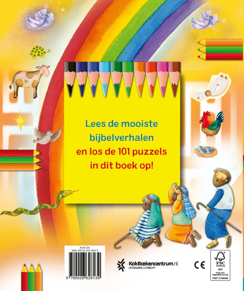 101 verhalen en puzzels uit de Bijbel - Speur, kleur, tel en teken