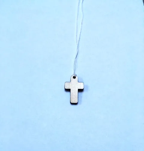 Collier petite croix "vernis"