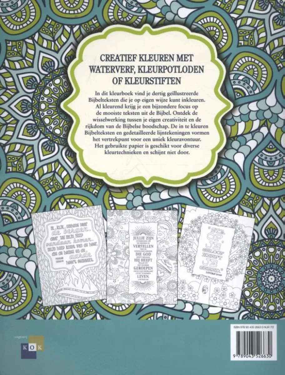 Bijbels kleurboek - 30 Bijbelteksten om te kleuren