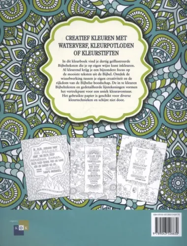 Bijbels kleurboek - 30 Bijbelteksten om te kleuren