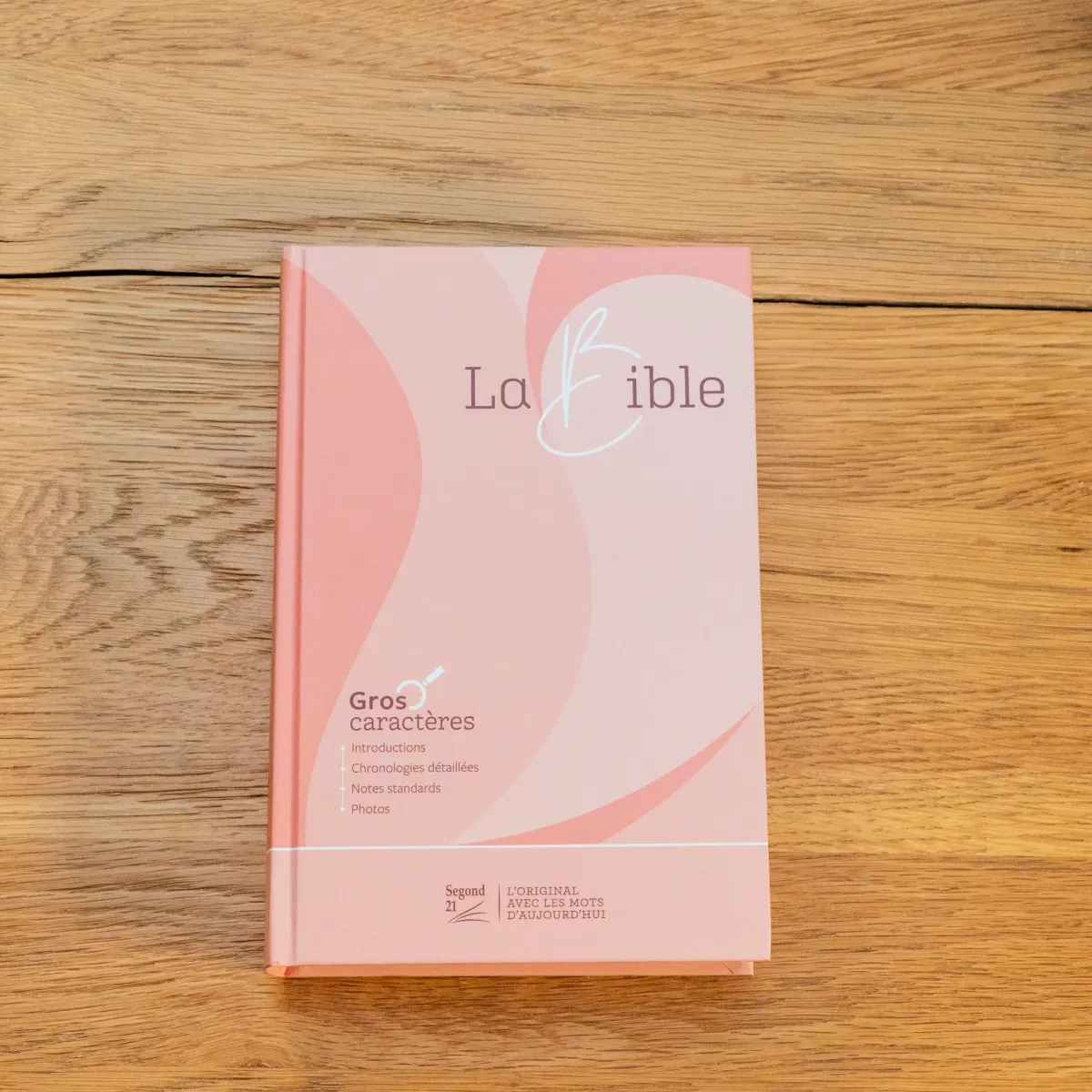 Bible SG21 gros caractères rigide rose