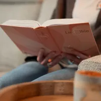 Bible SG21 gros caractères rigide rose