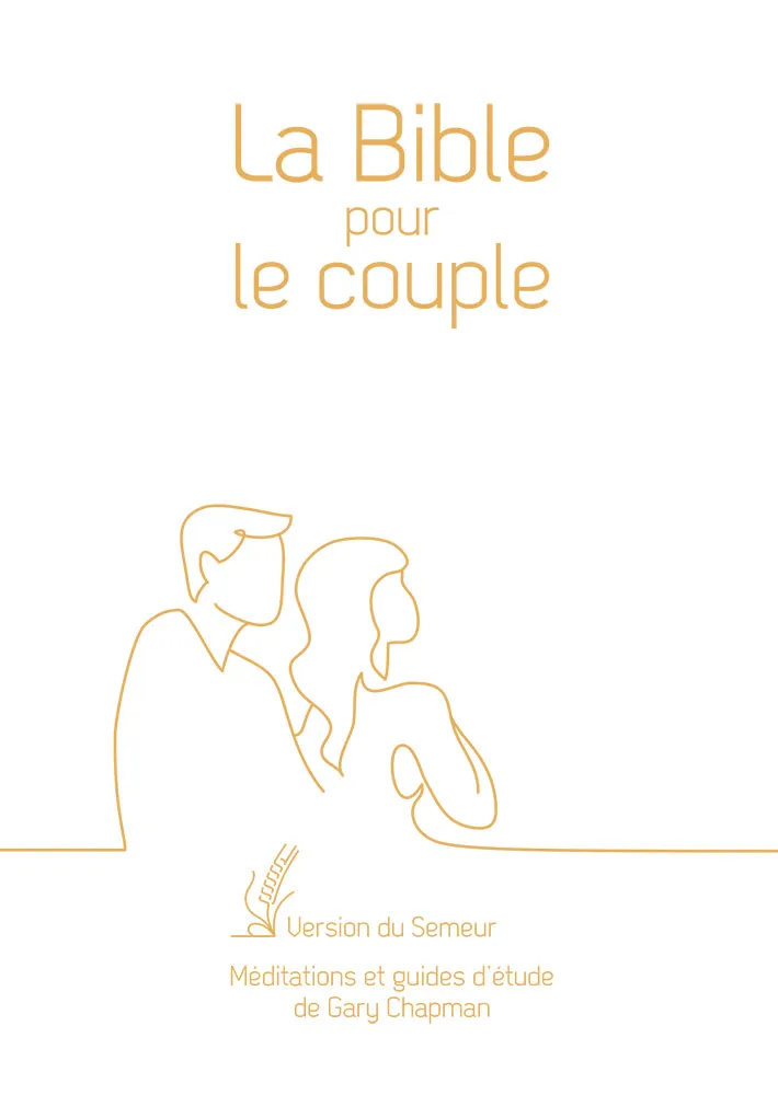 Bible Semeur pour le couple rigide blanc or